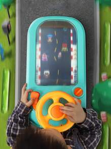 1 Box Random Color And Style Children's Obstacle Adventure Game Machine, Competitive Intelligence Simulation Driving Steering Wheel Desktop Toy For Boys
