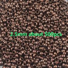 2/2.5/3mm Bi Nhỏ Crimps Cấp Hạt Chặn Miếng Đệm Thành Phần Hạt Làm Trang Sức Tự Làm Thủ Công chất liệu 500 chiếc - Nhiều màu - Xem 23