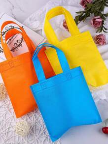 12pcs Non-Woven Fabric Gift Bags With Handle For Party, Birthday, Wedding, Festival, Back To School Valentine Day - 彩色 - 查看 6