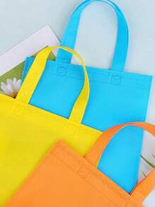 12pcs Non-Woven Fabric Gift Bags With Handle For Party, Birthday, Wedding, Festival, Back To School Valentine Day - 彩色 - 查看 5