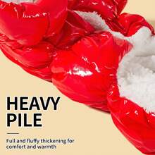 1pc Red Shiny Pet High-collar Four-legged Coat, Suitable For Cat & Dog Winter Travelling Wearing To Keep Warm - Red - View 10