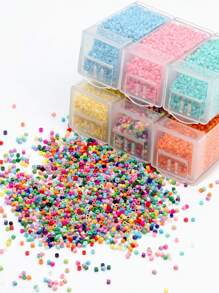 3000 顆 2 毫米盒裝彩色古董種子珠圓柱形散珠 Diy 手工手鍊項鍊間隔珠適用於珠寶製作配件 - 彩色 - 查看 2