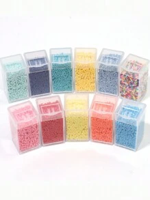 3000 顆 2 毫米盒裝彩色古董種子珠圓柱形散珠 Diy 手工手鍊項鍊間隔珠適用於珠寶製作配件 - 彩色 - 查看 6