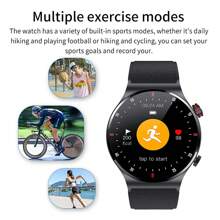 LIGE NFC Smart Watch, Proximity Communication, Access Control, Sports & Fitness Tracking, Heart Rate & Sleep Monitoring, Men's Smart Watch - Black - View 6