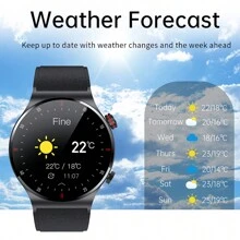 LIGE NFC Smart Watch, Proximity Communication, Access Control, Sports & Fitness Tracking, Heart Rate & Sleep Monitoring, Men's Smart Watch - Black - View 3