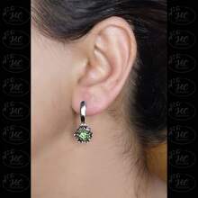 Stud Earrings - Green - View 2