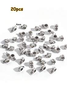 20入古色銀合金吊墜珠寶連接吊飾手鐲吊墜連接器間隔珠寶扣配件手鐲項鍊diy定位扣 - 復古銀色 - 查看 9