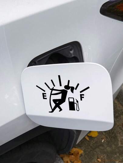 1 件女士趣味个性汽车油箱贴纸用于汽车装饰，创意防刮油箱盖贴纸汽油贴纸用于汽车尾部