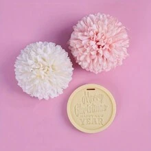1 件白色矽膠模具,聖誕牌匾形狀模具,專為 Diy 聖誕字母蠟燭、香石、吊墜製作而設計 - 白色 - 查看 3