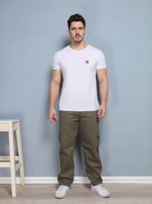 Men Pants - 軍綠色 - 查看 7
