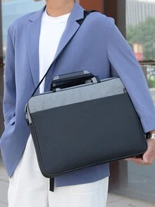 1 件 16 英寸防水多功能大容量笔记本电脑收纳包，带手柄和拉链口袋，适合旅行、学校、办公室、牛津布、时尚、男女、学生、教师用笔记本电脑包、笔记本电脑包、教室笔记本电脑包、教室包、教师收纳包、教室整理包 - 黑色 - 查看 4