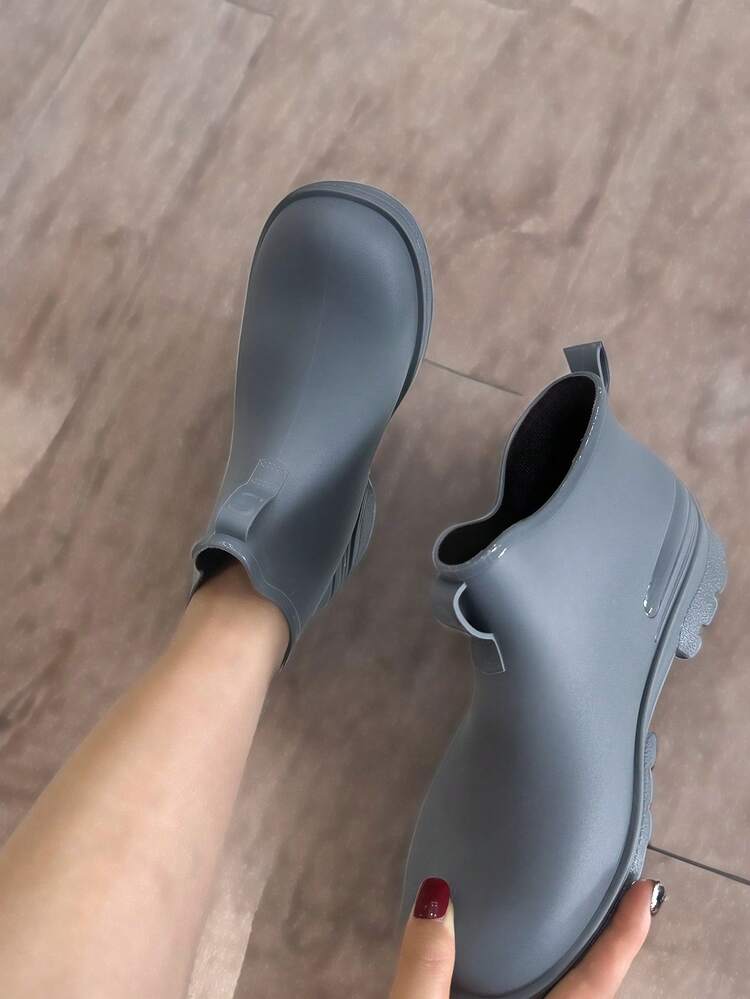 1 par gris PVC impermeable senderismo Zapatos de lluvia , suave & resistente al desgaste deportes acuáticos Botas - Gris - Añade 3