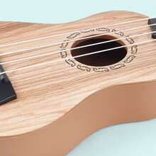 1Pc 35cm Guitar Toy Can Be Used To Play Elementary Instruments With Paddles Simulating Music Toys - Brown - View 5