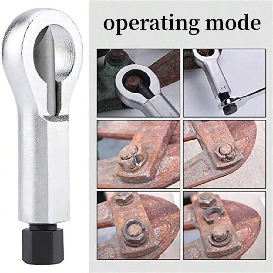 Rusty Screw Disassembly Tool For Removing Nuts/Bolts With Nut Splitting Function, Nut Breaker - Silver - View 1