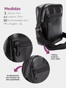 Men Crossbody Bags - màu đen - Xem 4