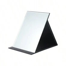 Medium Size Black Framed Folding Rectangular Mirror - Black - View 3