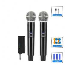 Microfones Sem Fio Uhf Duplo Profissional Digital K-58