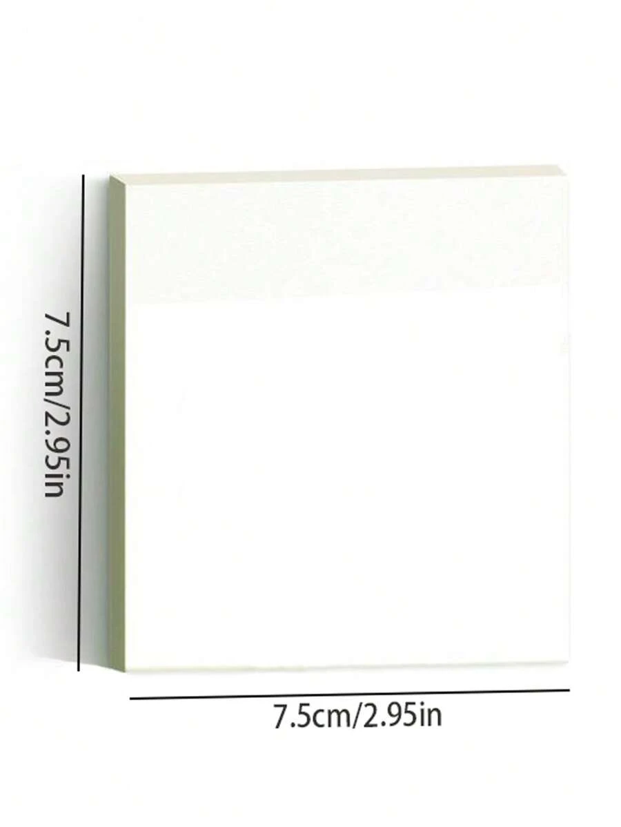 2 Packs Of 100 Sheets Transparent Removable Sticky Notes For Students Back To School - Clear - View 1