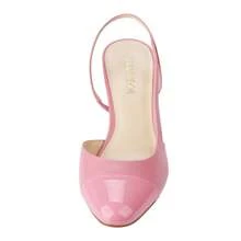 JENN ARDOR Women's Slingback Low Heels Block Heel Pumps Closed Toe Ankle Strap Splicing Color Chunky Heels Work Event Wedding Shoes 2.5 Inch - Hồng - Xem 4