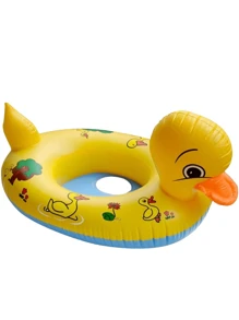 Inflable flotador  para agua piscina diseño de patito para niños 80cm - Amarillo - Ver 1