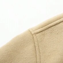 Balabala Áo khoác len hai mặt dáng rộng cổ điển Young Boy - Màu Khaki - Xem 3