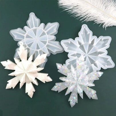 1 个 3D 雪花吊坠模具