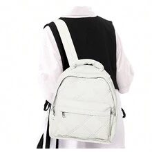 Backpack Women's 2023 New Advanced Versatile Travel Backpack Women's Fashion Small Backpack Women's Schoolbag Suitable for Work and Shopping - Beige - View 8