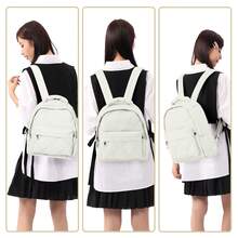 Backpack Women's 2023 New Advanced Versatile Travel Backpack Women's Fashion Small Backpack Women's Schoolbag Suitable for Work and Shopping - Beige - View 2