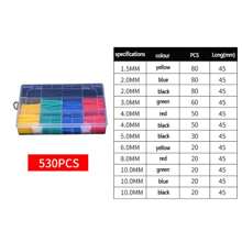 530pcs Automotive Wire Harness Protection Tube Pe Cable Loom Routing Clip Heat Shrink Tube Assortment Kit Colorful Heat Shrinkable Tubes - Multicolor - View 5