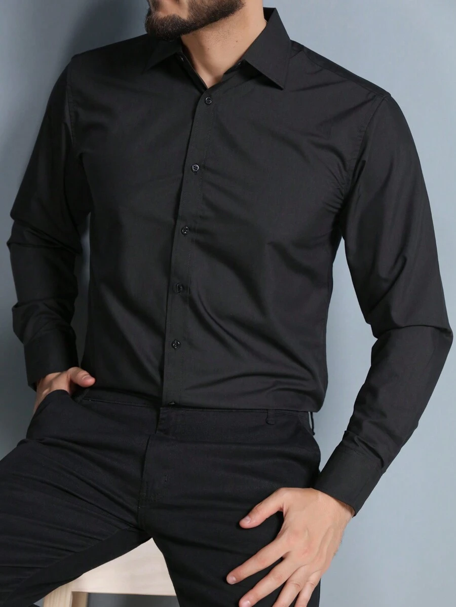 Men Shirts - Black - View 1