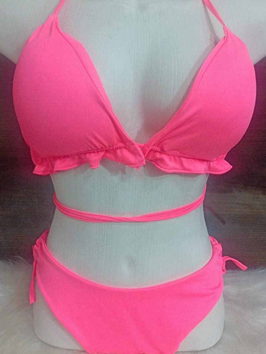 Women Two-piece Outfits - Màu Hồng  San hô - Xem 1