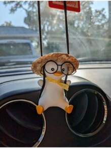1 Ornamento Da Appendere Per Auto Con Design A Forma Di Anatra