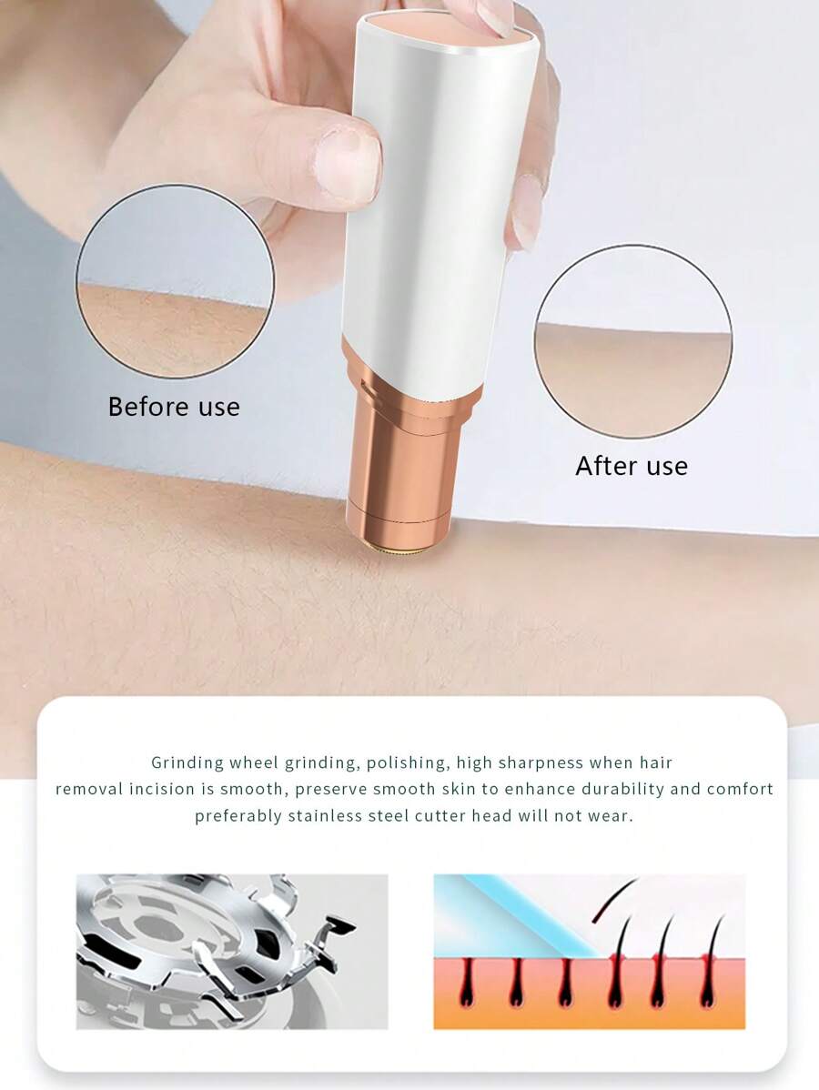 Women's Electric Shaver And Trimmer, Portable Mini Facial Hair Removal