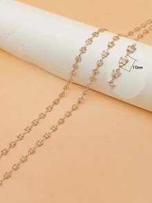 100cm Anti-fade Electroplated Colorful Crystal Butterfly Diy Handmade Necklace Chain Accessory - Silver - View 6