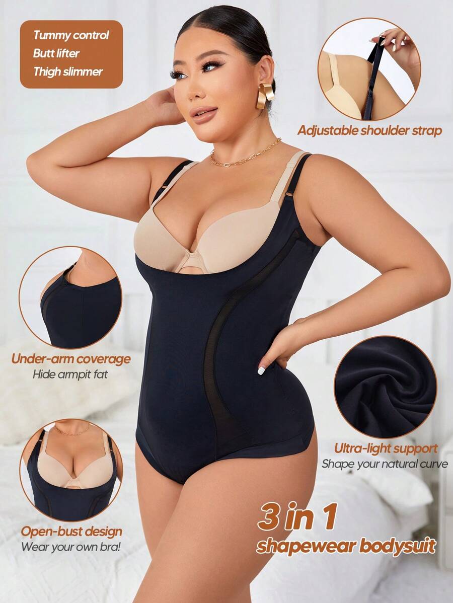HEXIN Women Seamless Long Length Body Shaper with Breast Support main image 0