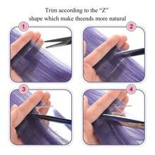 Synthetic Extensions Clip-In Hair Extensions - Lavender Purple - View 9