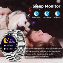 LIGE LIGE Luxury Brand Smart Watch Men Steel Band Fitness Watch Heart Rate Blood Oxygen Monitoring Watch