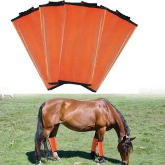 4pcs Horse Net Fly Boots