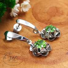 Stud Earrings - Green - View 11