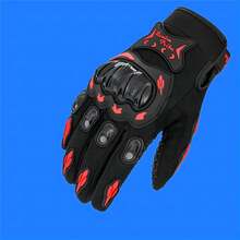 Men's Motorcycle Gloves, Breathable Full Finger Motorbike Gloves With Touch Screen Function For Racing, Off-road And Street Riding - White - View 3