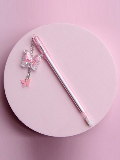 Penna A Sfera Con Ciondolo Farfalla, Carina E Fresca Cancelleria Per Studenti, Penna Per Firmare Esami, Con Ciondolo