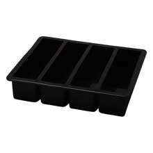 4-cavity Rectangular Silicone Ice Cube Mold For Diy, Children Food Supplement, Household Ice Making - Black - View 1