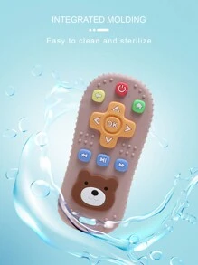 Baby Remote Controller Shaped Teether Toy, Silicone, Anti-Lost, For Long Teething And Soothing - 藕粉色 - 查看 5