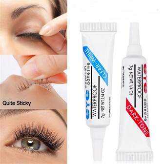 2pcs Eye False Eye Lash Glue 7g, Strong Waterproof Adhesive For Eyelashes Lash Glue,Eye Lash Glue