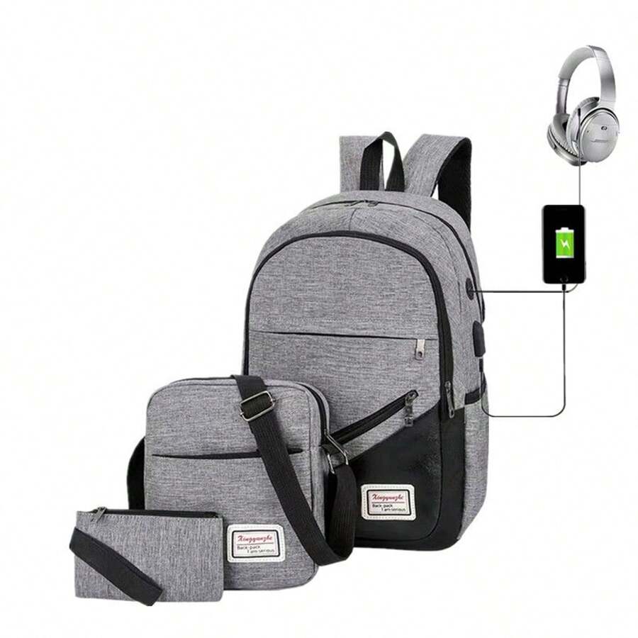 Men Functional Backpacks - Xám - Xem 1