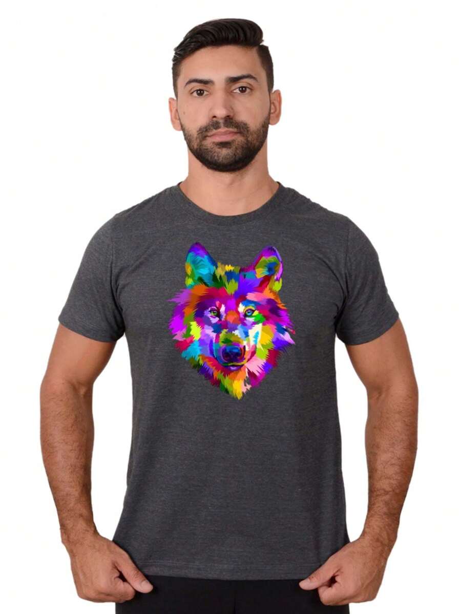 Men T-Shirts - 深灰色 - 查看 1