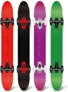 Patineta completa skate tabla de madera - Negro - Ver 3
