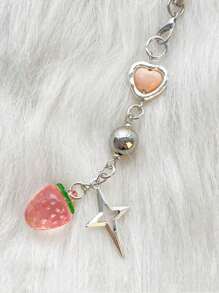 甜美草莓/櫻桃設計心型手機帶