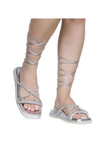 Women Flat Sandals - 銀色 - 查看 6
