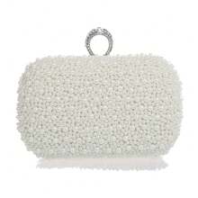Bolso De Mano De Perlas En Blanco - Blanco - Ver 1